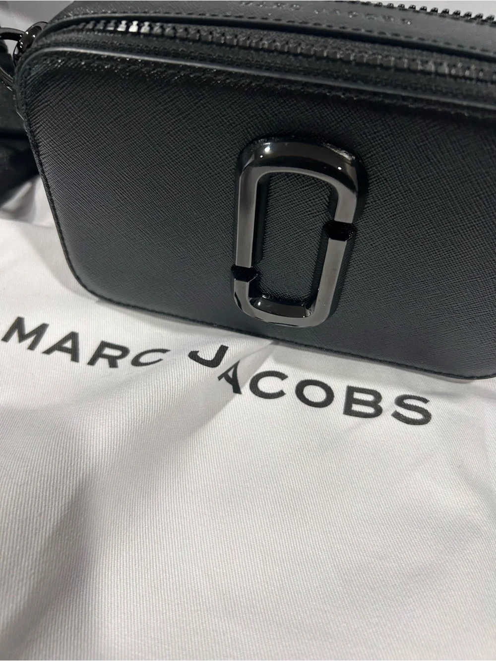 Marc Jacobs Black Double J Crossbody Camera Bag NWOT